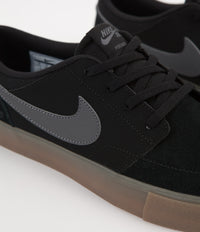 Nike SB Solarsoft Portmore II Shoes Black Dark Grey Gum
