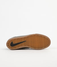 Nike SB Solarsoft Portmore II Shoes Black Dark Grey Gum Light Br Flatspot