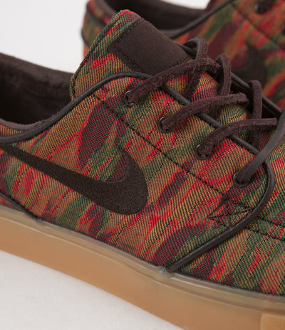 Nike SB Stefan Janoski Canvas Premium Shoes - Multi Colour / Velvet Brown - Gum Yellow