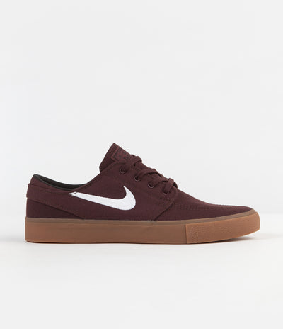 Nike SB Stefan Janoski Canvas Remastered Shoes - Mahogany / White - Gum Light Brown