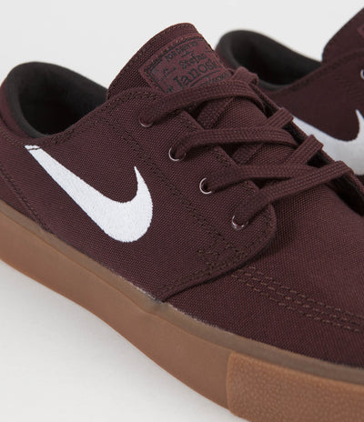 Nike SB Stefan Janoski Canvas Remastered Shoes - Mahogany / White - Gum Light Brown