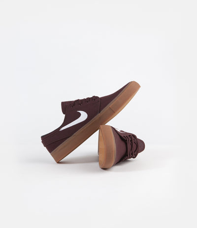 Nike SB Stefan Janoski Canvas Remastered Shoes - Mahogany / White - Gum Light Brown