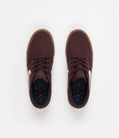 Nike SB Stefan Janoski Canvas Remastered Shoes - Mahogany / White - Gum Light Brown
