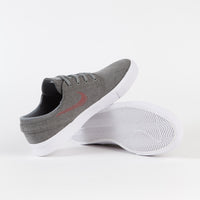 Nike SB Stefan Janoski Flyleather RM Shoes - Tumbled Grey / University Red - Tumbled Grey thumbnail