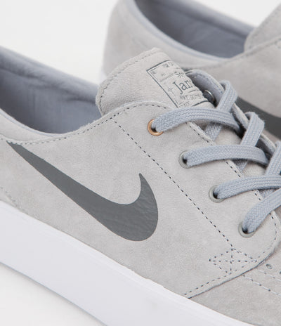 Nike SB Stefan Janoski HT Shoes - Wolf Grey / Dark Grey - Metallic Gold - White