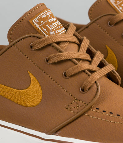Nike SB Stefan Janoski Leather Shoes - Ale Brown / Desert Ochre - Sail