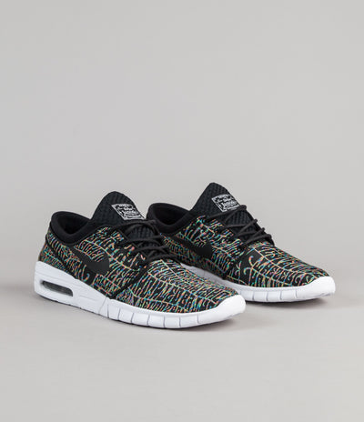 Nike SB Stefan Janoski Max Premium 'Tripper' Shoes - Black / Black - White - Multicolour