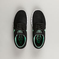Nike SB Stefan Janoski Max Suede Shoes - Black / Green Glow - White - Gum Light Brown thumbnail