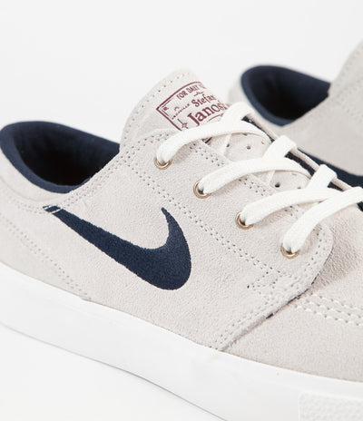 Nike SB Stefan Janoski Remastered Shoes - Summit White / Obsidian - Team Red
