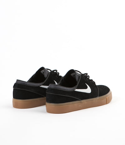 Nike SB Stefan Janoski Shoes - Black / White - Gum Light Brown