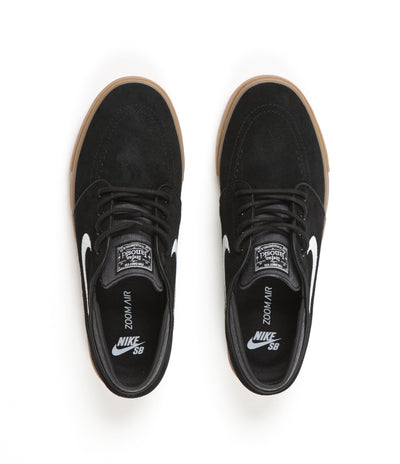 Nike SB Stefan Janoski Shoes - Black / White - Gum Light Brown