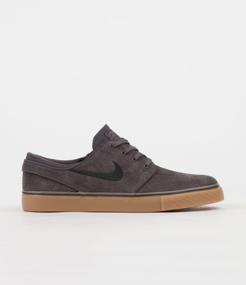 nike sb janoski suede thunder grey & gum skate shoes