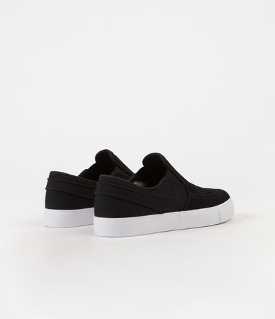 Nike SB Stefan Janoski Slip On Shoes - Black / Black - White