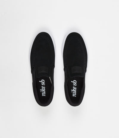Nike SB Stefan Janoski Slip On Shoes - Black / Black - White