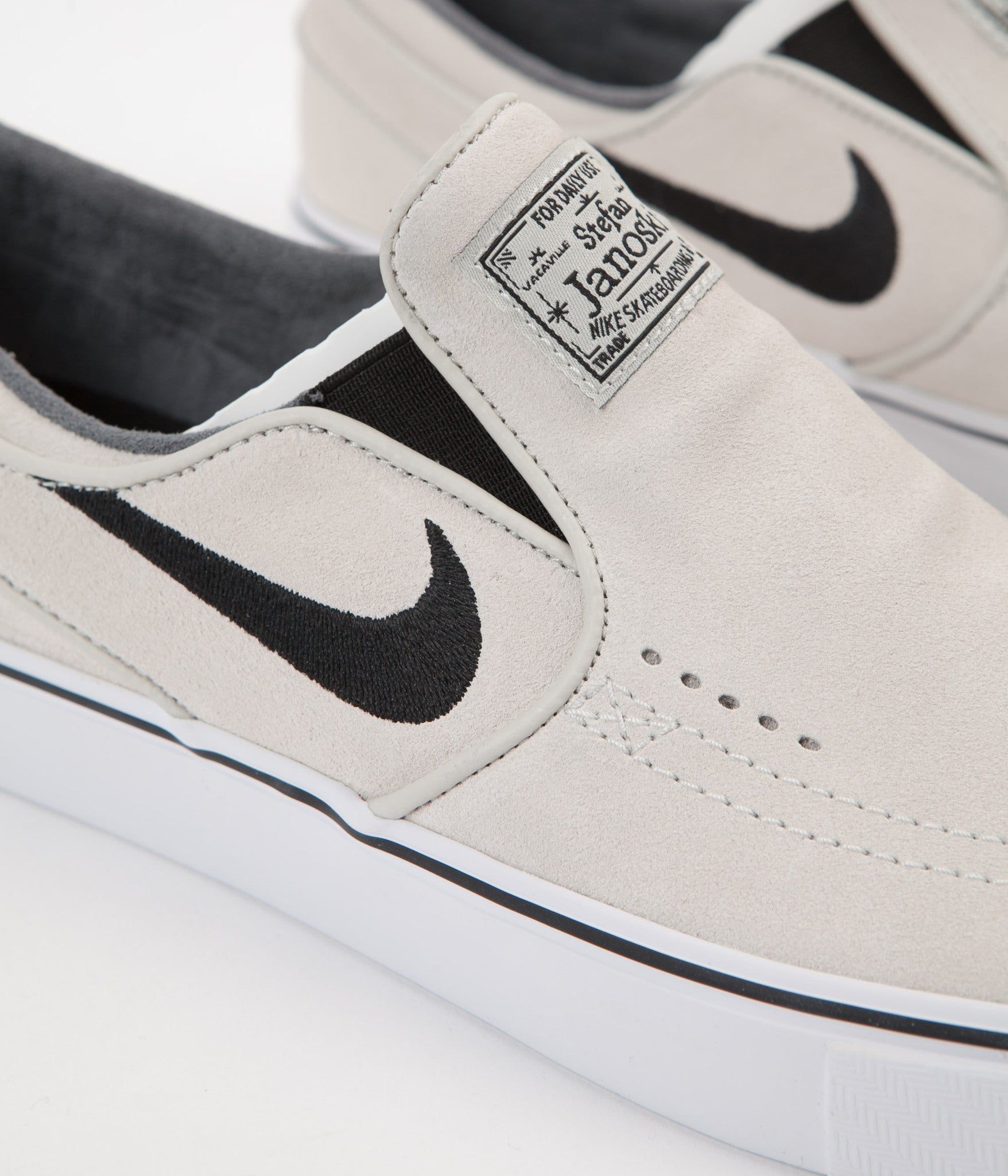 Nike SB Stefan Janoski Slip On Shoes - Light Bone / Black - White - Bl | Flatspot