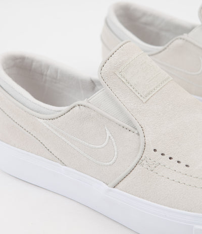 Nike SB Stefan Janoski Slip On Shoes - White / Light Bone - White