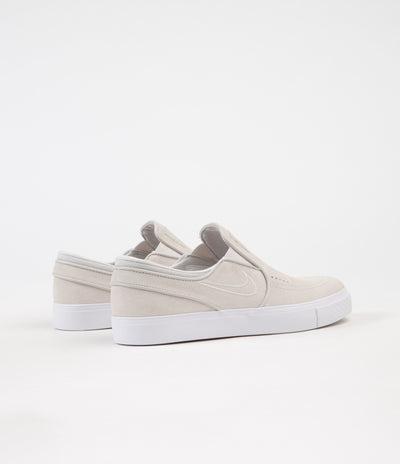 Nike SB Stefan Janoski Slip On Shoes - White / Light Bone - White