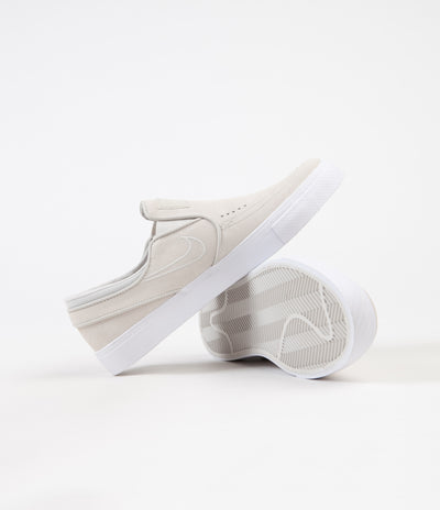 Nike SB Stefan Janoski Slip On Shoes - White / Light Bone - White
