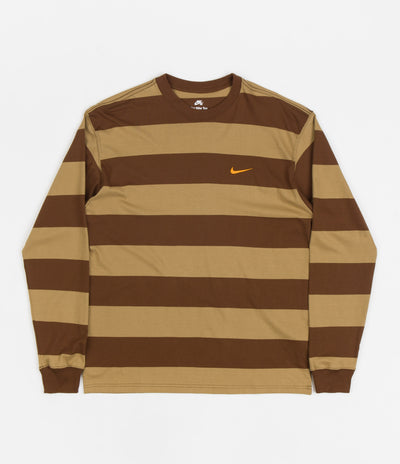 Nike SB Stripe Long Sleeve T-Shirt - Cacao Wow / Dark Driftwood