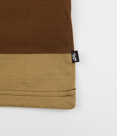Nike SB Stripe Long Sleeve T-Shirt - Cacao Wow / Dark Driftwood
