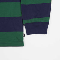 Nike SB Stripe Long Sleeve T-Shirt - Midnight Navy / Gorge Green thumbnail