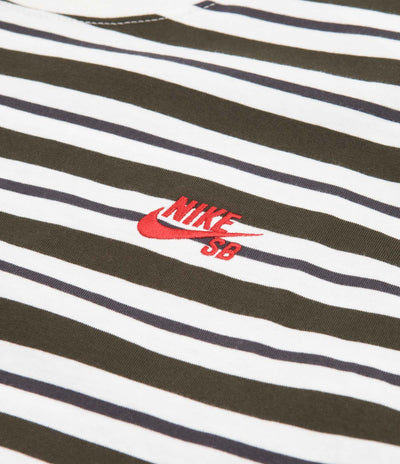 Nike SB Striped T-Shirt - Sail / Dark Smoke Grey / Sequoia