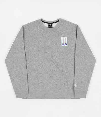 Nike SB Stripes Crewneck Sweatshirt - Dark Grey Heather / White