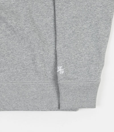 Nike SB Stripes Crewneck Sweatshirt - Dark Grey Heather / White