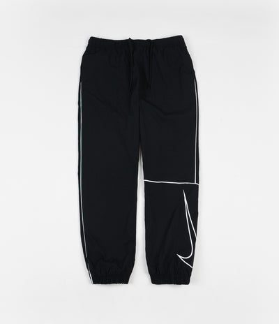 Nike SB Swoosh Track Pants in Black and White / White