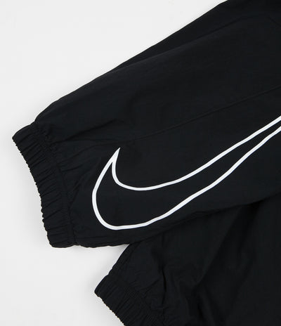 Nike SB Swoosh Track Pants in Black and White / White