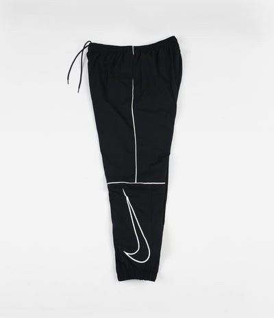 Nike SB Swoosh Track Pants in Black and White / White