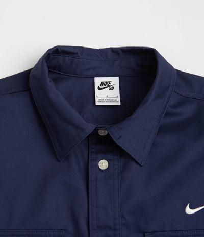 Nike SB Tanglin Short Sleeve Shirt - Midnight Navy / Coconut Milk