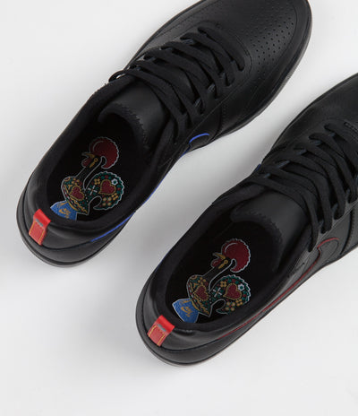 Nike SB Team Classic Premium Shoes - Black / Black - University Red - Pacific Blue