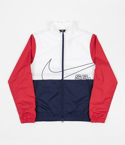 Nike SB Track Jacket - White / Midnight Navy / University Red / Black