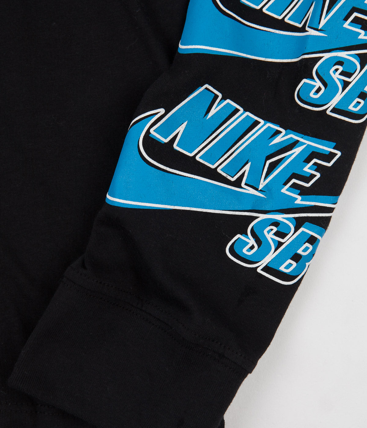 Nike SB Triple Stack Long Sleeve T-Shirt - Black / Blue Stardust | Flatspot