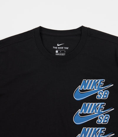 Nike SB Triple Stack T-Shirt - Black / Blue Stardust