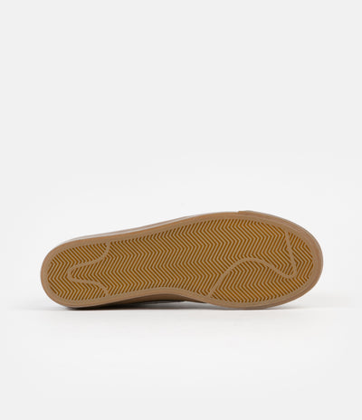 Nike SB x Wacko Maria Blazer Low GT QS Shoes - Black / Light Bone - White - Gum Medium Brown