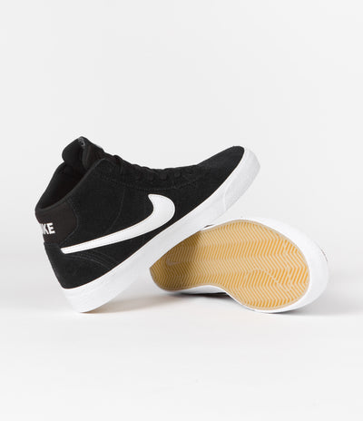 Nike SB Womens Bruin High Shoes - Black / White - Black - Gum Light Brown