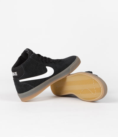 Nike SB Womens Bruin High Shoes - Black / White - Gum Light Brown
