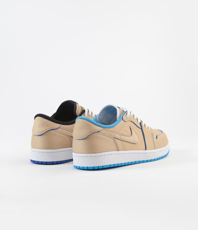 Nike SB x Air Jordan 1 Low Shoes - Desert Ore / Royal Blue - Dark Powder Blue