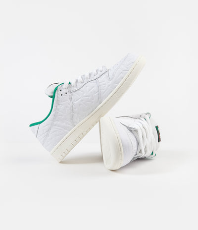 Nike SB x Ben-G Dunk Low OG 2 Shoes - White / White - Lucid Green - Sail