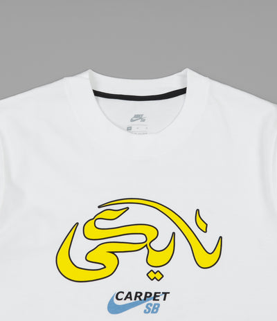 Nike SB x Carpet Company Skate T-Shirt - White / White / Speed Yellow