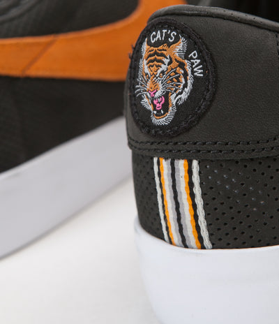 Nike SB x Cat's Paw Blazer Low GT Shoes  - Black / Vivid Orange - White