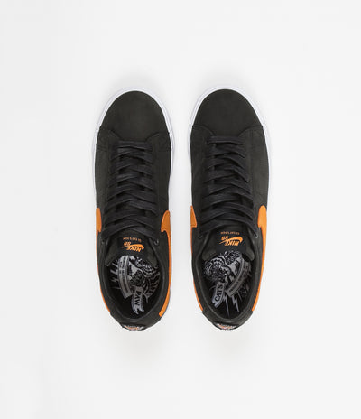 Nike SB x Cat's Paw Blazer Low GT Shoes  - Black / Vivid Orange - White