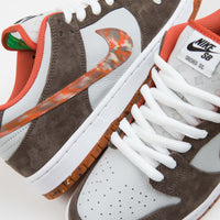 Nike SB x Crushed DC Dunk Low Pro Shoes in Olive Grey and Manta Orange and Rattan thumbnail