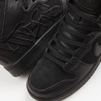 Nike SB x FAUST Dunk High Pro Shoes - Black / Black - Metallic Gold thumbnail