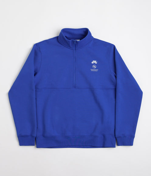 Nike SB x Fly Streetwear 1/2 Zip Fleece - Game Royal / White