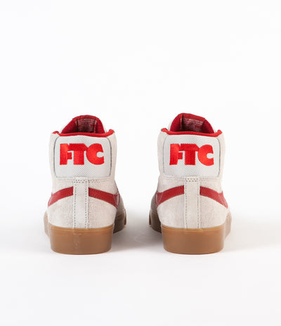 Nike SB x FTC Blazer Mid QS Shoes - Light Bone / Brickhouse - Gum Light Brown