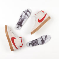 Nike SB x FTC Blazer Mid QS Shoes - Light Bone / Brickhouse - Gum Light Brown thumbnail