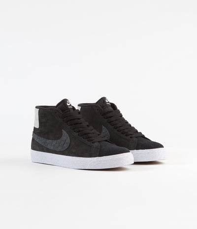 Nike SB x Gnarhunters Blazer Mid Shoes - Black / Black - White